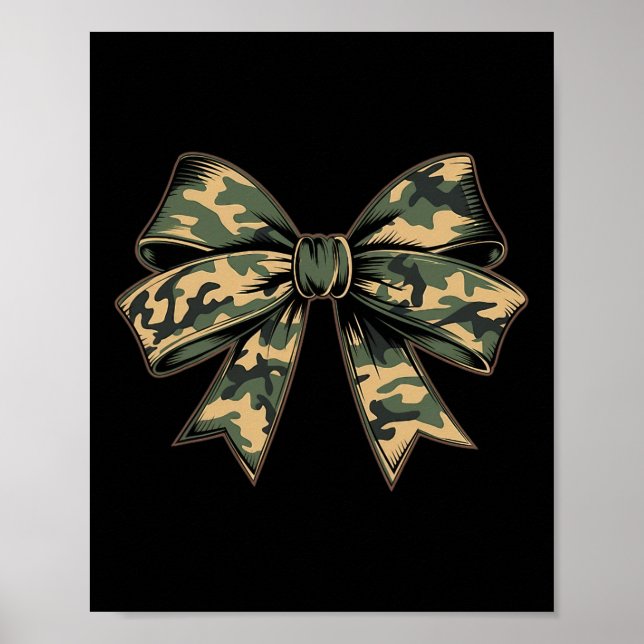 Affiche Camouflage Vieux Camo Bow Camo Coquette Chasse aux (Devant)
