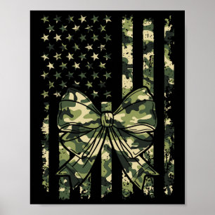 Affiche Camouflage Vieux Camo Bow Camo Coquette Chasse aux