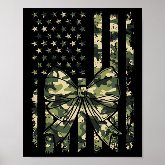 Affiche Camouflage Vieux Camo Bow Camo Coquette Chasse aux (Devant)