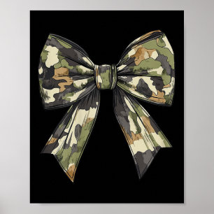 Affiche Camouflage Vieux Camo Bow Camo Coquette Chasse aux