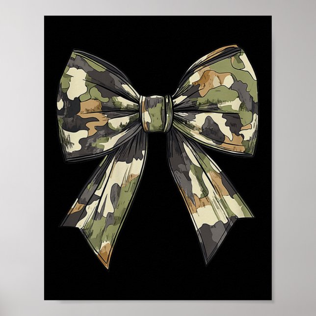 Affiche Camouflage Vieux Camo Bow Camo Coquette Chasse aux (Devant)