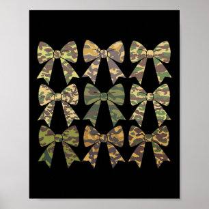 Affiche Camouflage Vieux Camo Bow Camo Coquette Chasse aux