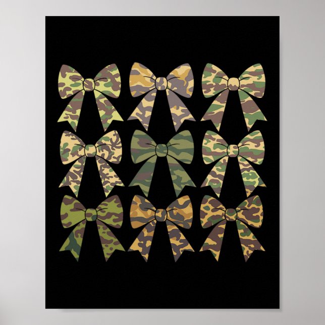 Affiche Camouflage Vieux Camo Bow Camo Coquette Chasse aux (Devant)