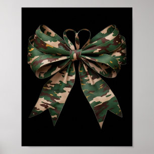 Affiche Camouflage Vieux Camo Bow Camo Coquette Chasse aux