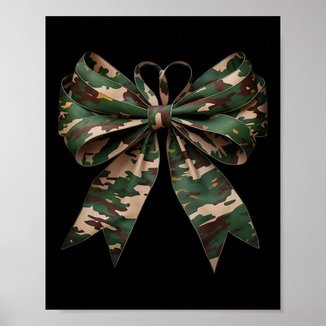 Affiche Camouflage Vieux Camo Bow Camo Coquette Chasse aux (Devant)