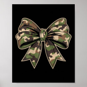Affiche Camouflage Vieux Camo Bow Camo Coquette Chasse aux
