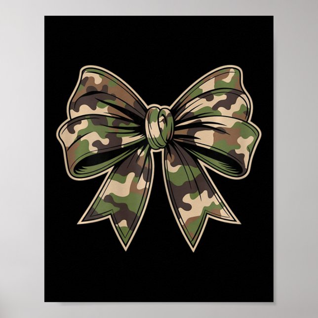 Affiche Camouflage Vieux Camo Bow Camo Coquette Chasse aux (Devant)