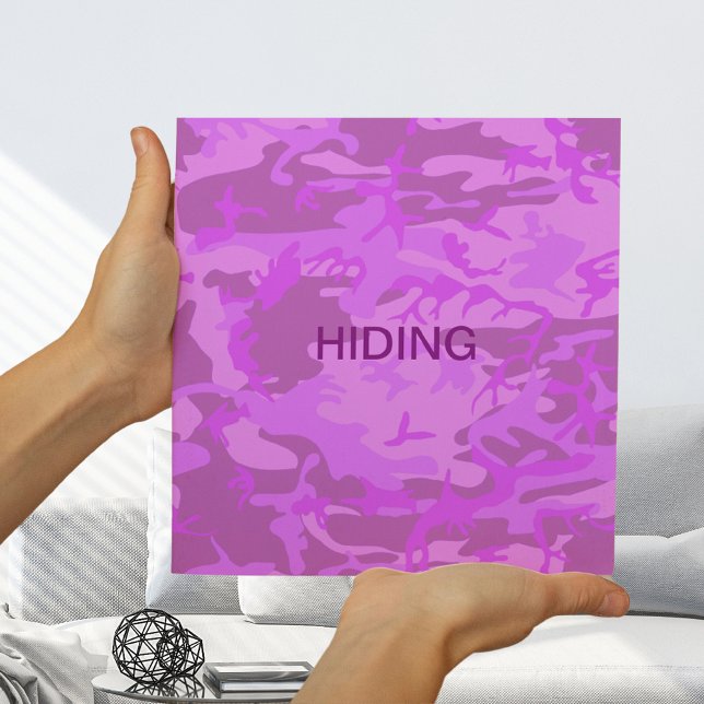 Affiche Camouflage violet clair cachage petit (Light Purple Camouflage Hiding Small Poster)