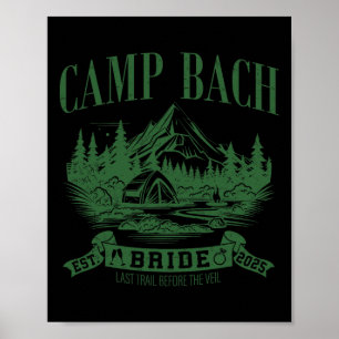 Affiche Camp Bach Bride Randonnée Camping Bachelorette Par