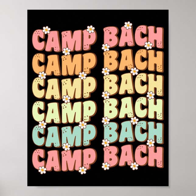 Affiche Camp Bach Équipe Super Mariée Camping Bachelorette (Devant)