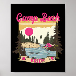 Affiche Camp Bach Mariée Demoiselle D'Honneur Rétro Campin
