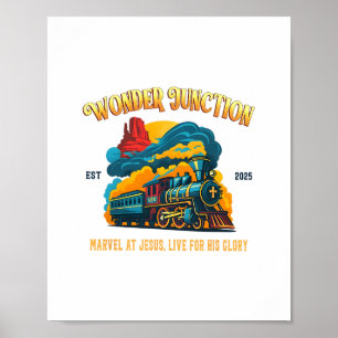 Affiche Camp chrétien Vbs 2025 Wonder His Glory Junction