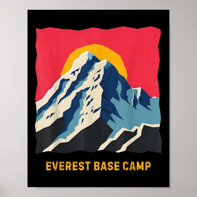 Affiche Camp de base de l'Everest Himalaya Randonnée en mo (Devant)