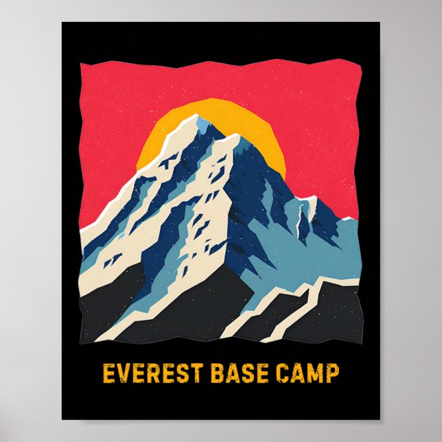 Affiche Camp de base de l'Everest Himalaya Randonnée monta (Devant)