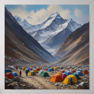 Affiche Camp de base du Mont Everest, Népal