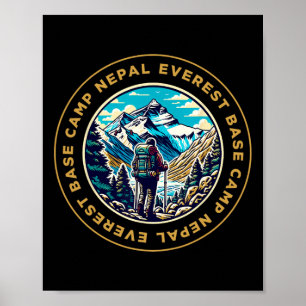Affiche Camp de base Everest Népal Montagne Vue Everest Ra
