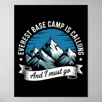 Affiche Camp de Byse de l'Everest, aventure en montagne en