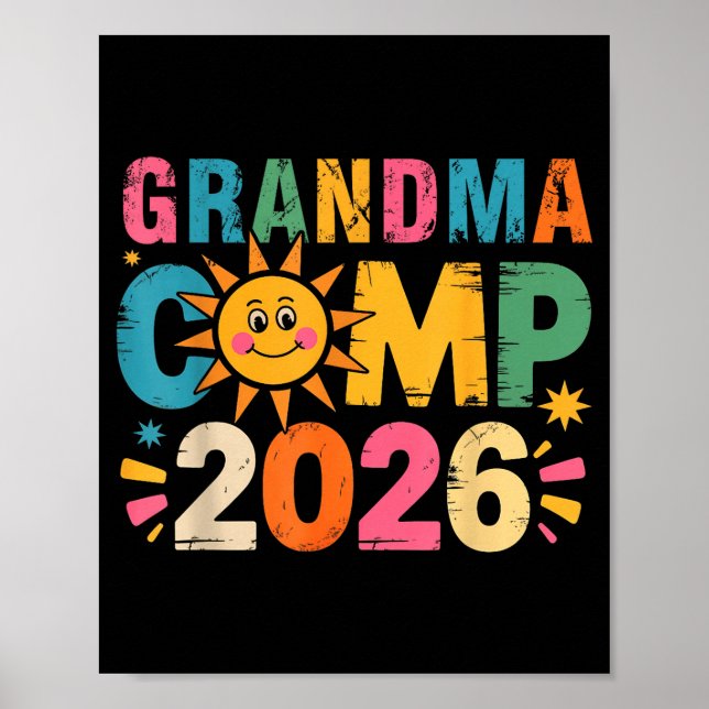 Affiche Camp de grand-mère 2026 vacances familiales campin (Devant)