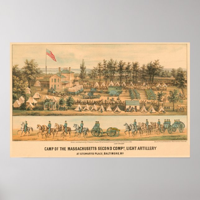 Affiche Camp de la deuxième compagnie du Massachusetts 186 (Devant)