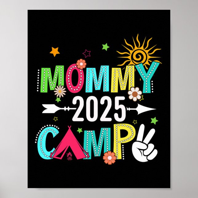 Affiche Camp de Maman 2025 Vacances familiales Camping d'é (Devant)