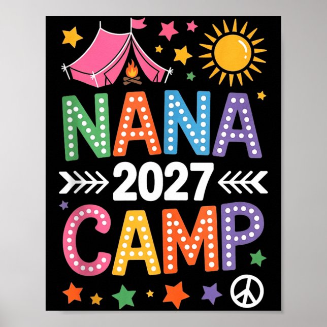Affiche Camp de Nana 2027 équipage de camping d'été vacanc (Devant)