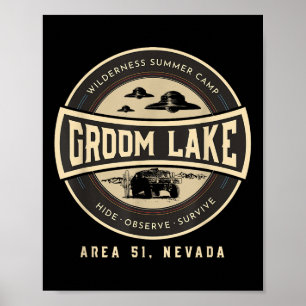 Affiche Camp de nature sauvage d'été de Groom Lake - zone 