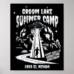 Affiche Camp d'été de Groom Lake - Amusante zone 51 Alien