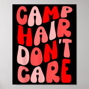 Affiche Camp Hair Ne S'Occupe Pas Chemise Camping Été Pour