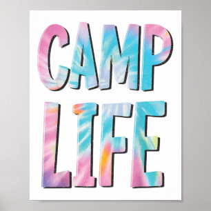 Affiche Camp Life Cravate-die Summer Top Pour Filles Camp