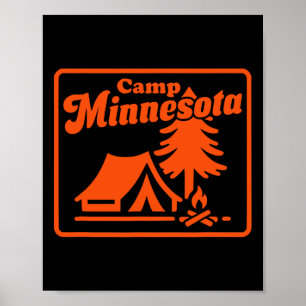 Affiche Camp Minnesota Camping Mn 