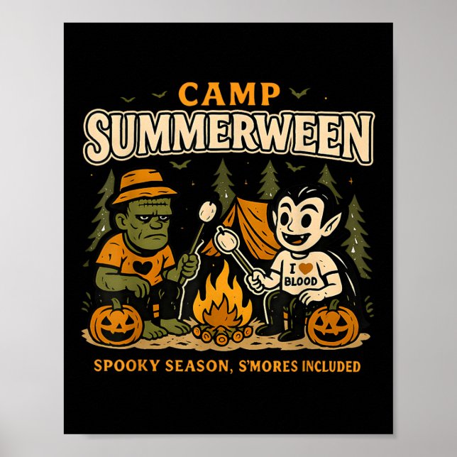 Affiche Camp Summerween Saison Éffrayante Drôle été Hallow (Devant)