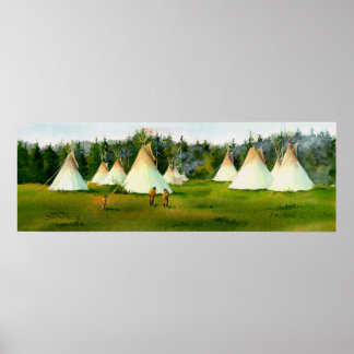 AFFICHE CAMP TIPI D'ÉTÉ PAR SHARON SHARPE