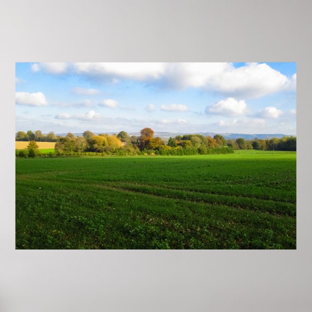 Affiche Campagne anglaise d'automne - Personnalisé (Devant)