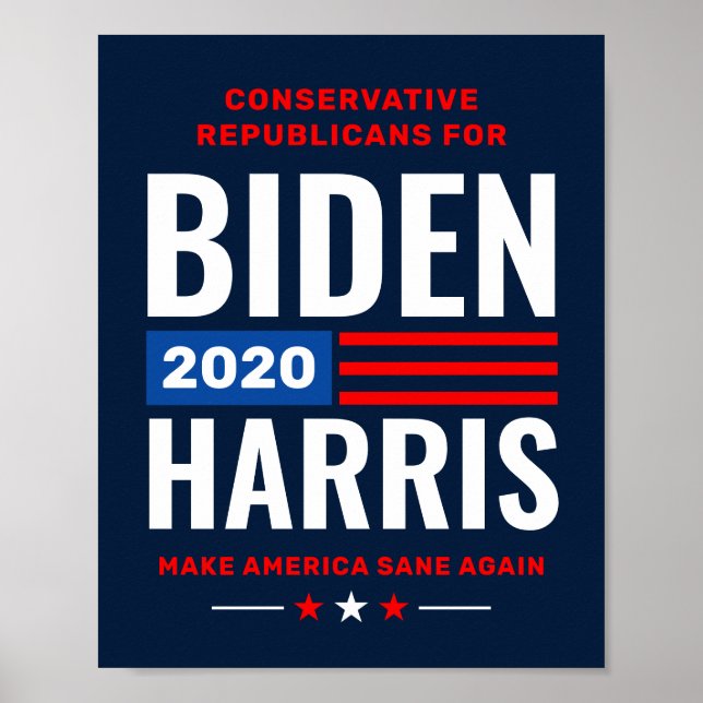 Affiche Campagne des conservateurs pour Biden Harris 2020 (Devant)
