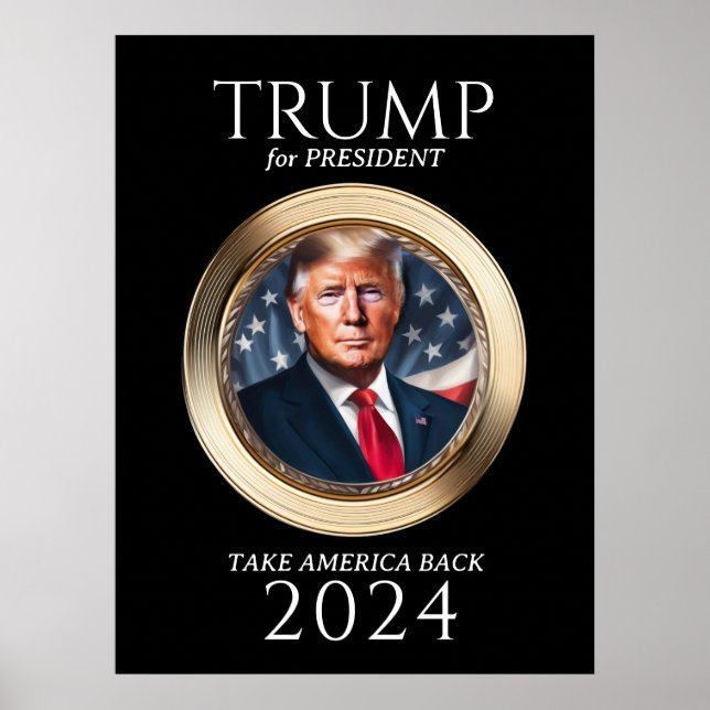 Affiche Campagne Donald Trump 2024 Collectible (Devant)