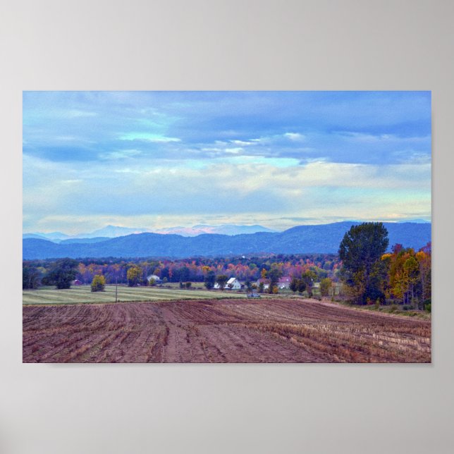Affiche Campagne du Vermont à l'automne (Devant)