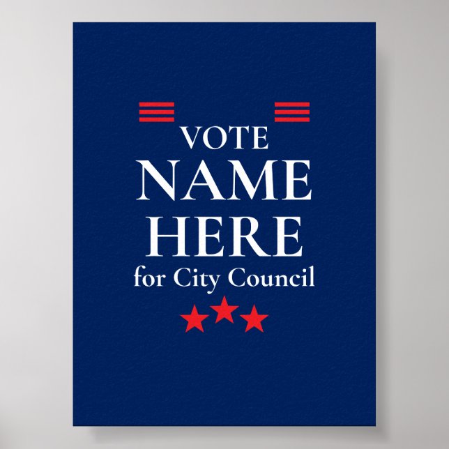 Affiche Campagne Électorale Personnalisée (Devant)