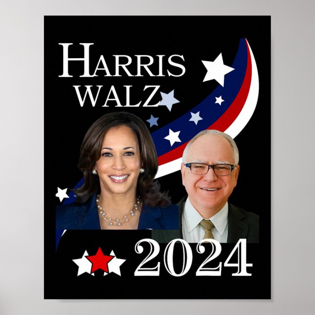 Affiche Campagne électorale présidentielle de Walz 2024 Ka (Devant)