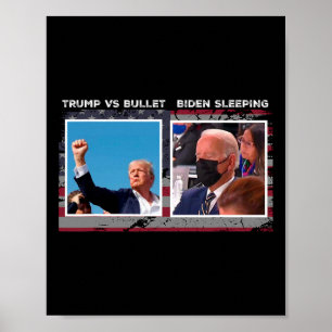 Affiche Campagne électorale Usa 2024 trump Vs Balle
