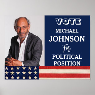 Affiche Campagne politique de photo personnalisée