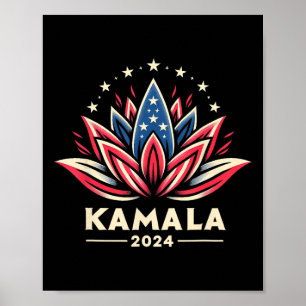 Affiche Campagne présidentielle Harris 2024 American Lotus
