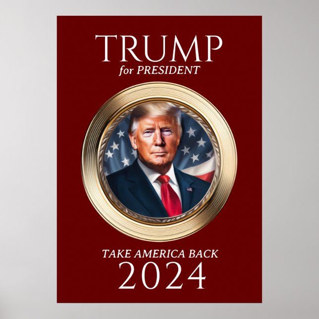 Affiche Campagne Trump 2024 Red Keepsaké républicain (Devant)