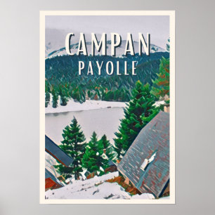 Affiche Campan Payolle Station de ski