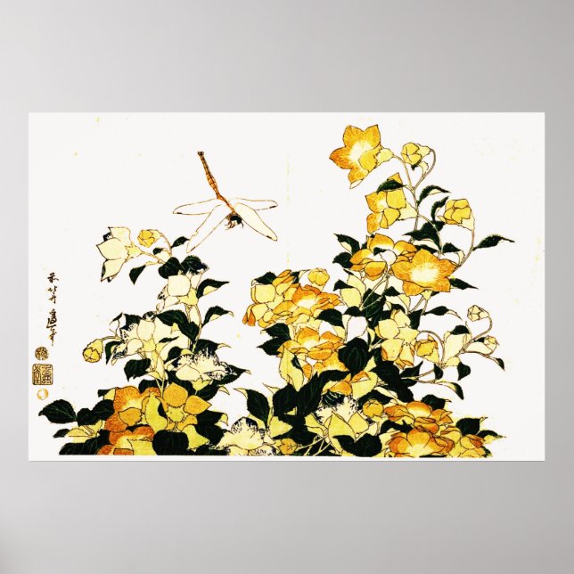 Affiche Campanule et Libellule (Devant)