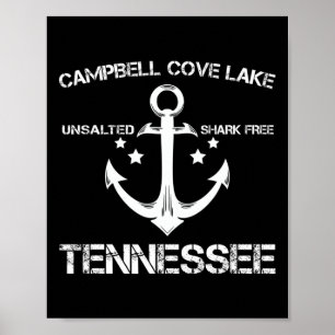 Affiche Campbell Cove Lake Tennessee Funny Fishing Camping