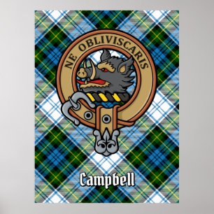 Affiche Campbell Crest au-dessus de Tartan