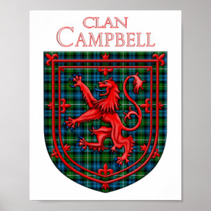 Affiche Campbell de Argyll Tartan Scottish Plaid
