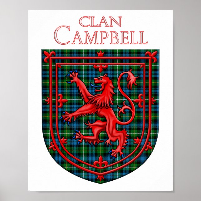 Affiche Campbell de Argyll Tartan Scottish Plaid (Devant)