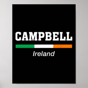 Affiche Campbell Irish Nom de famille Jour de la Saint Pat