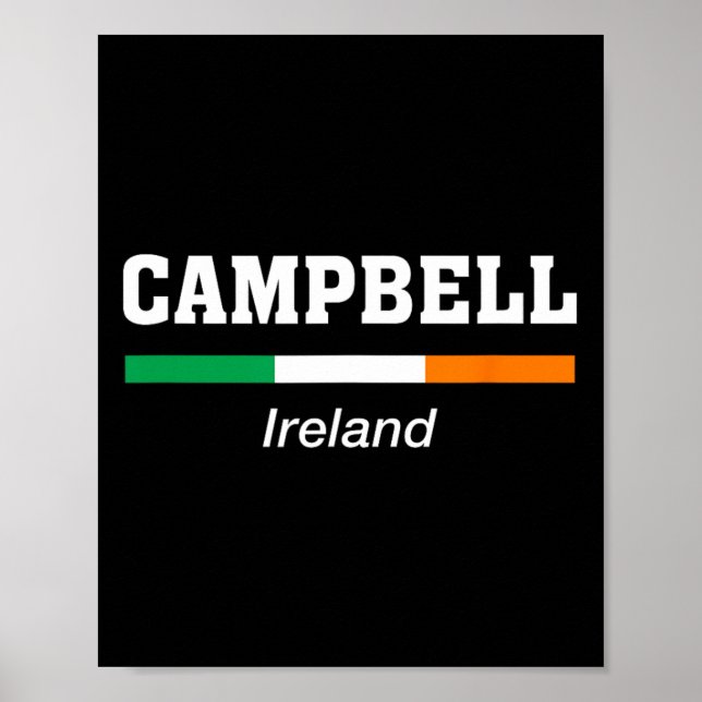 Affiche Campbell Irish Nom de famille Jour de la Saint Pat (Devant)